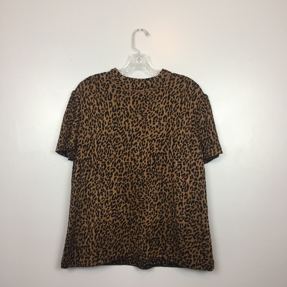 St. John Tops - St. John Leopard Print Mock Neck Top | L